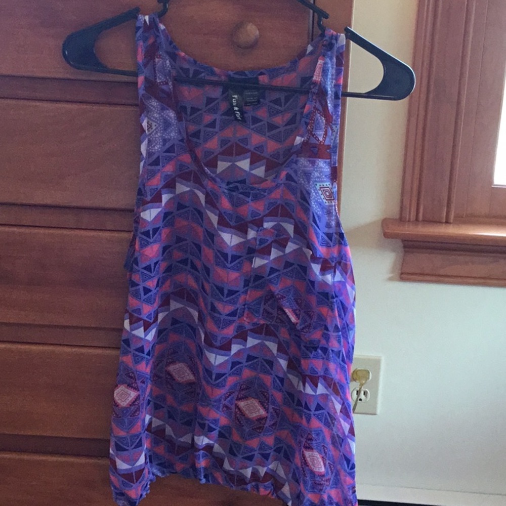 NWOT Sheer patterned Top